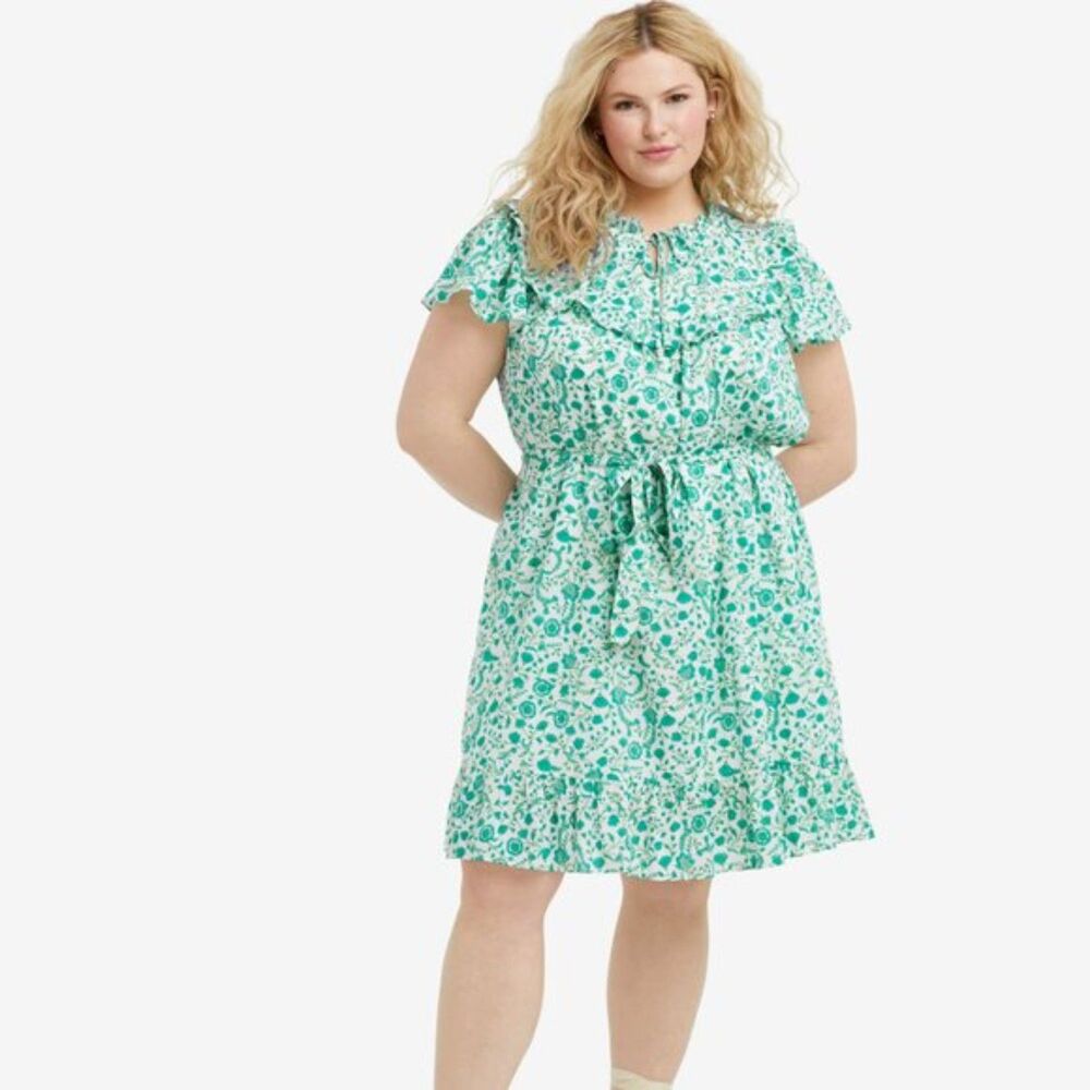 Draper James Green Floral Dress